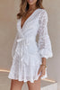 Layer Ruffles Wrap Mini Dress