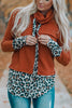 Leopard Patch Cowl Neck Top