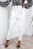Button High Waist Trouser Pants