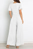 Tie Cutout Short Sleeve Jumpsuits