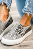 Snake Leopard Mixed Print Slip-on Canvas