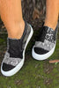 Snake Leopard Mixed Print Slip-on Canvas