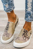 Snake Leopard Mixed Print Slip-on Canvas