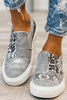 Snake Leopard Mixed Print Slip-on Canvas