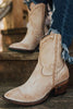 Slip On Mid Chunky Heels Boots