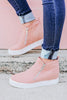 Side Zipper Wedge Sneaker