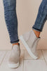 Side Zipper Wedge Sneaker