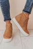 Side Zipper Wedge Sneaker