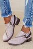 Buckle Zipper Slip On Low Heels Ankle Boots