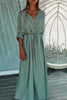 Single Breasted Drawstring Cover Maxi Dress