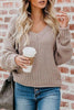 V Neck Bat Sleeve Sweater