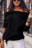Loose Off-shoulder Pocket Sweater
