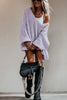 Violet V Neck Loose Sweater
