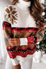 Christmas Color Block Turtleneck Sweater