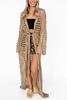 Knitted Pierced Solid Color Beach Coat