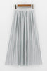 Metallic Pleated Maxi Skirts