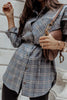 Grid Button Long Sleeve Shirt