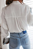 Bow Tie Ruffles Long Sleev Blouse
