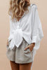 High Low Loose Button Long Sleeve Shirt