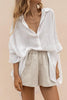 High Low Loose Button Long Sleeve Shirt