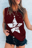 Star Ripped Sleeveless T Shirt
