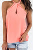 Solid Halter Neck Blouse