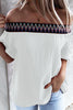 Off Shoulder Short Sleeve Loose Blouse