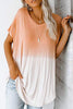 Gradient V Neck Loose T Shirt