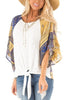 Paisley Bat Sleeve Knot Loose Blouse