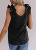 Textured Ruffle Sleeveless Tank