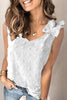 Textured Ruffle Sleeveless Tank