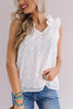 Textured Ruffle Sleeveless Tank