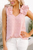 Textured Ruffle Sleeveless Tank