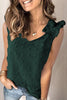 Textured Ruffle Sleeveless Tank