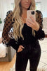 Keep You Up To Date Polka Dot Sleeve Top