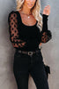 Keep You Up To Date Polka Dot Sleeve Top