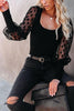 Keep You Up To Date Polka Dot Sleeve Top