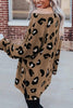 Dew Shoulder Leopard Loose Blouse