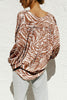 Zebra Cross Over Bat Blouse