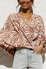 Zebra Cross Over Bat Blouse