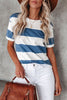 Wide Stripe O Neck Tee
