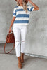Wide Stripe O Neck Tee
