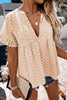 Ruffles V Neck Dolman Babydoll Top