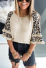Leopard Layered Sleeves Blouse