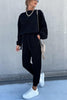 Solid Loose Hoodie Jogger Sets
