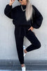 Solid Loose Hoodie Jogger Sets