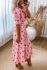 Polka Dot Puff Sleeve Maxi Skirts Set