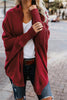 Bat sleeve plus size long knitted cardigan sweater