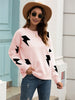 Women's Jacquard Round Neck Pullover Sweater