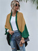 Contrast Shawl Knitted Cardigan Sweater